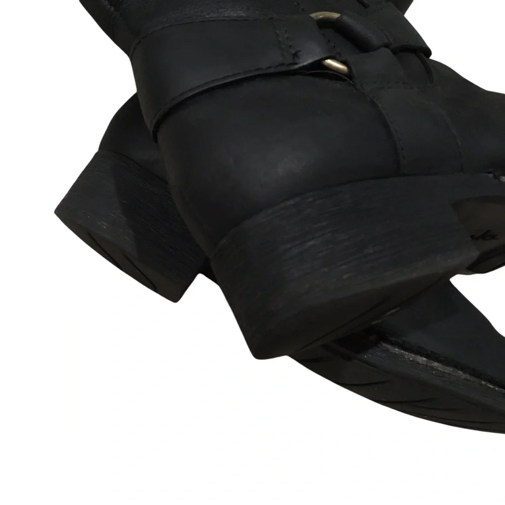 Clarks Black Leather Knee-High Boots 6.5